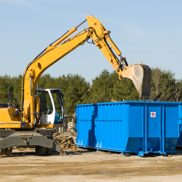 are there any restrictions on where a residential dumpster can be placed in Brownsburg VA